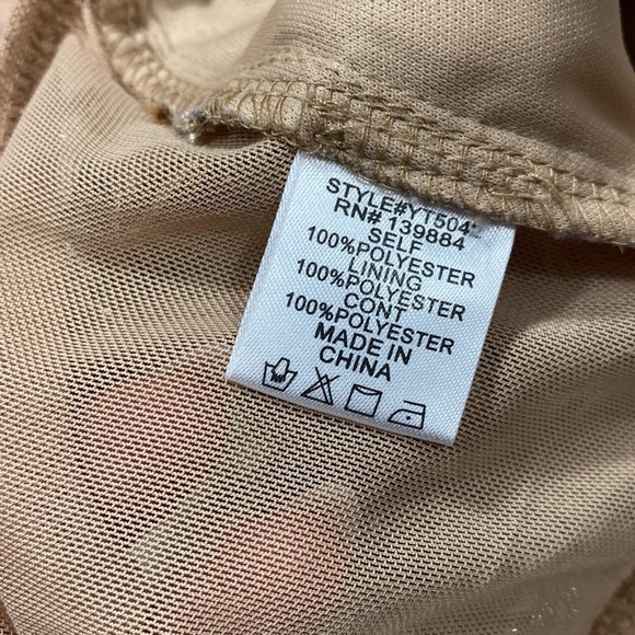 RELISTED Angl Gold Nude Lace 2 piece Set Prom Dress Skirt - Picture 6 of 11